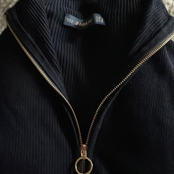 Zara Knit navy sweater EUC - Picture 5 of 6